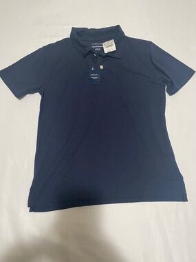NWT Crewcuts by J.Crew Boys Performance Polo Shirt Navy Blue L (10-11)